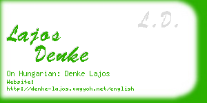 lajos denke business card